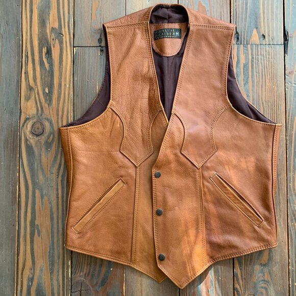 Genuine Handmade Leather Vest - Picture 1 of 6